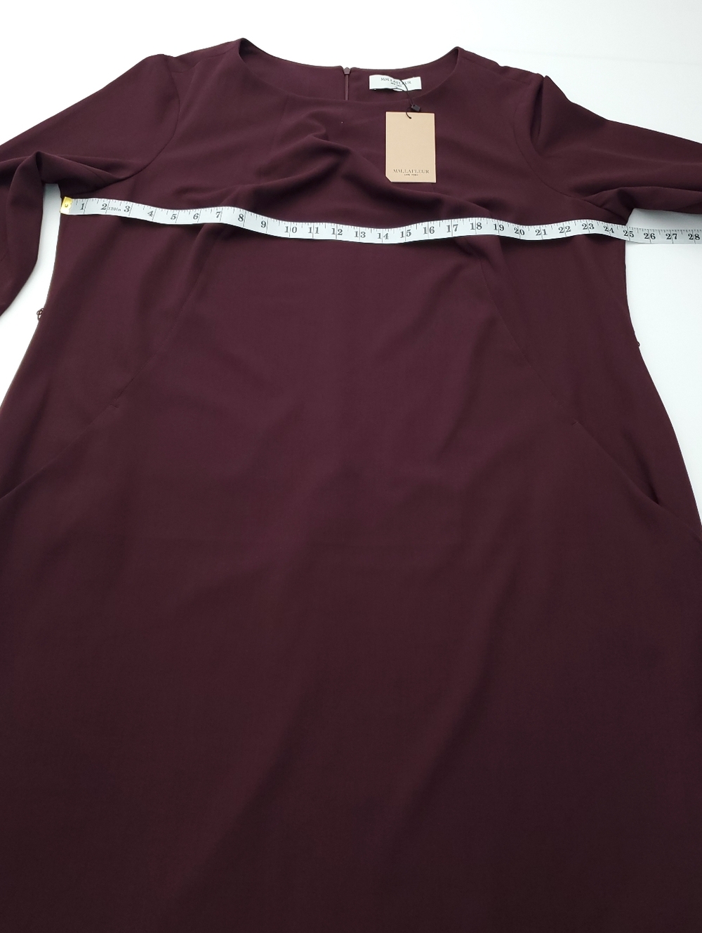NEW MM. Lafleur Etsuko Claret Midi Dress Burgandy/maroon 3/4 Sleeve Office Sz +3 - Picture 6 of 15